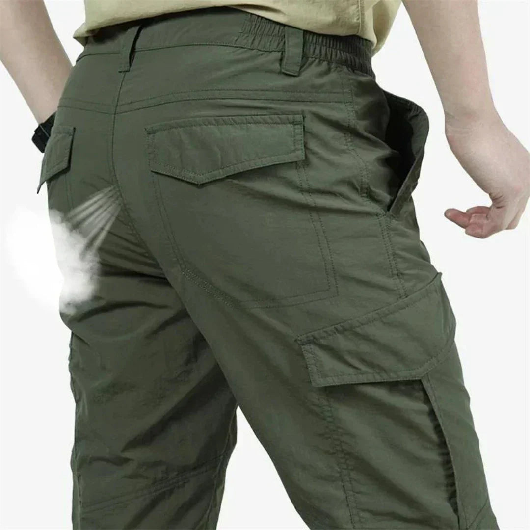 Cargo Pants | Pockets | Straight Leg | Leisure Pants | Men's Trousers-Chaps of London-Army Green-S-Chaps of London