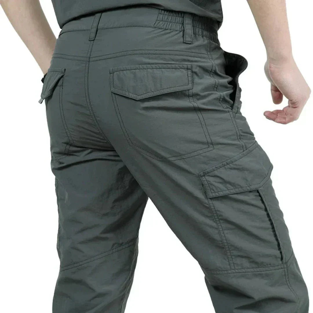 Cargo Pants | Pockets | Straight Leg | Leisure Pants | Men's Trousers-Chaps of London-Gray-S-Chaps of London