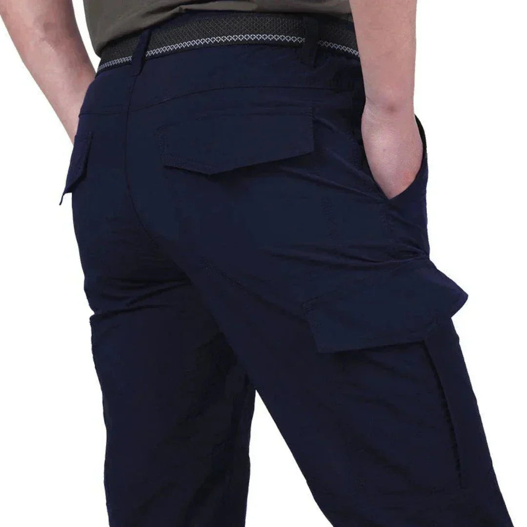 Cargo Pants | Pockets | Straight Leg | Leisure Pants | Men's Trousers-Chaps of London-Navy Blue-S-Chaps of London