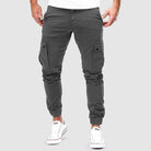 Cargo Pants - Skinny - Pockets - Cargo Joggers - Men's Pants-Cargohosen-Chaps of London-Gray-S-Chaps of London
