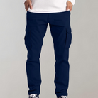 Cargo Pants | Straight Leg | Pockets | Leisure Pants | Men's Trousers -Chaps of London-Blue-S-Chaps of London