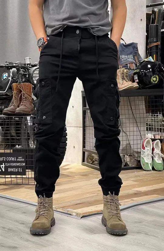 Cargo Pants | Tactical | Pockets | Cargo Joggers | Men's Cargo Trousers-Men Pants-Chaps of London-Black-XS-Chaps of London