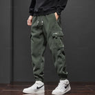 Cargo Pants - Velvet - Loose Fit - Cargo Joggers - Men's Pants-Chaps of London-Army Green-S-Chaps of London