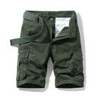Cargo Short - Men's Casual Long Cargo Shorts with Pockets-Chaps of London-Green-30-Chaps of London