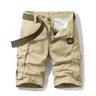 Cargo Short - Men's Casual Long Cargo Shorts with Pockets-Chaps of London-Khaki-30-Chaps of London