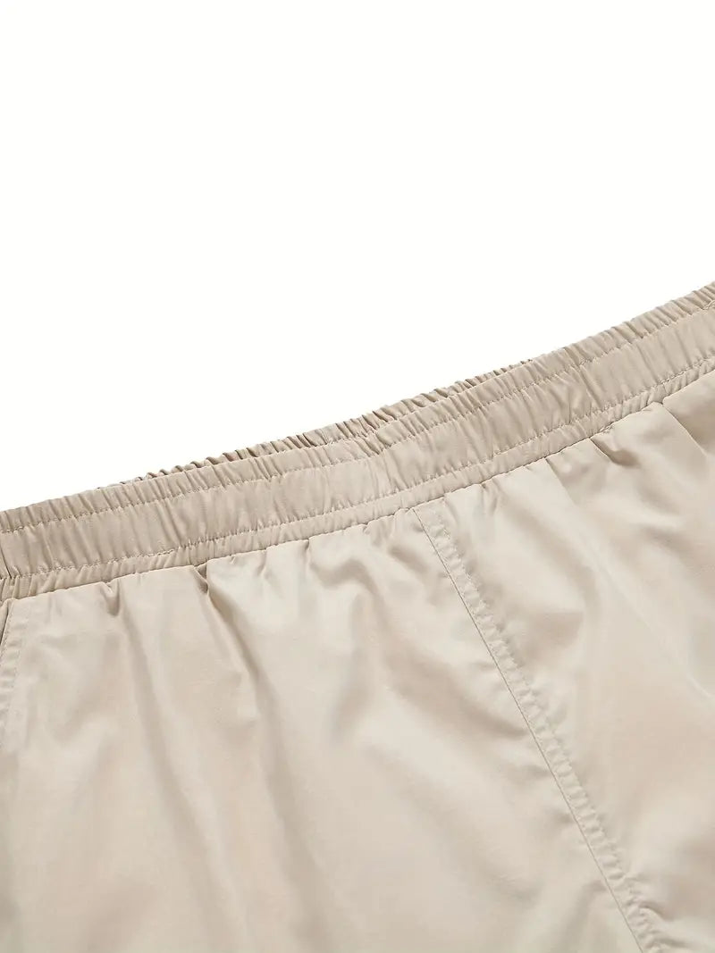Cargo Shorts | Beige | Loose Fit | Long Shorts | Men's Shorts-Chaps of London-Chaps of London