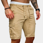 Cargo Shorts - Drawstring - Long - Summer Short - Men's Shorts-Chaps of London-Khaki-M-Chaps of London