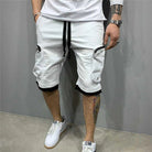 Cargo Shorts - Drawstring - Loose Fit - Cargo Sweatshorts - Men's Clothing-Chaps of London-White-M-Chaps of London