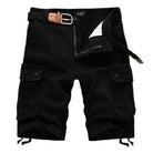 Cargo Shorts - Men's Tactical Long Leisure Shorts with Belt-Men's Tactical Shorts-Chaps of London-Black-S-Chaps of London