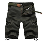 Cargo Shorts - Men's Tactical Long Leisure Shorts with Belt-Men's Tactical Shorts-Chaps of London-Dark Green-S-Chaps of London
