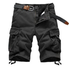 Cargo Shorts - Men's Tactical Long Leisure Shorts with Belt-Men's Tactical Shorts-Chaps of London-Gray-S-Chaps of London