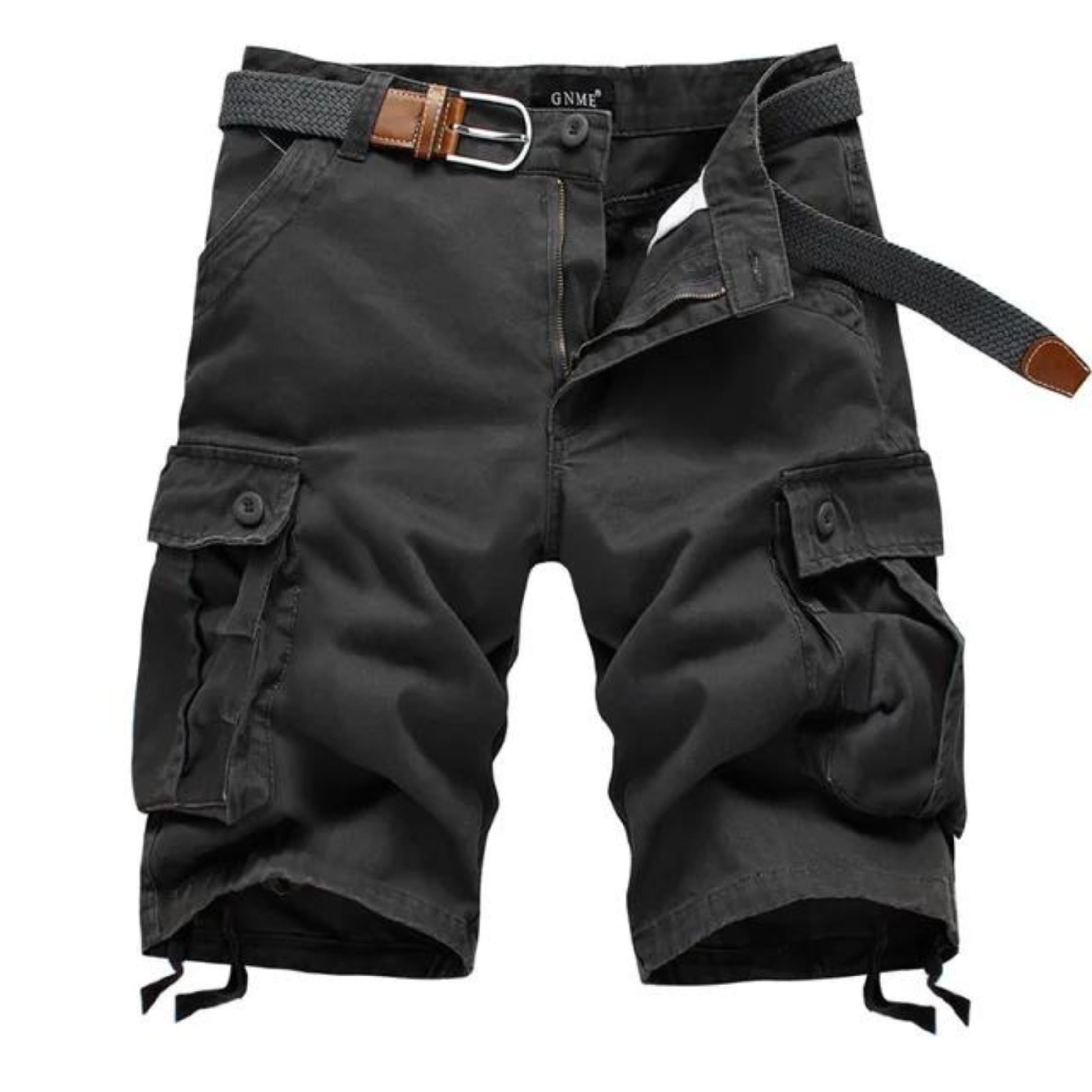 Cargo Shorts - Men's Tactical Long Leisure Shorts with Belt-Men's Tactical Shorts-Chaps of London-Gray-S-Chaps of London