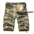 Cargo Shorts - Men's Tactical Long Leisure Shorts with Belt-Men's Tactical Shorts-Chaps of London-Khaki-S-Chaps of London