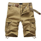 Cargo Shorts - Men's Tactical Long Leisure Shorts with Belt-Men's Tactical Shorts-Chaps of London-Light Brown-S-Chaps of London