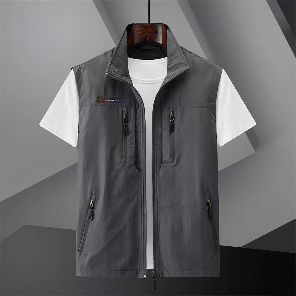 Cargo Vest | Lightweight | Sleeveless | Outdoor Vest | Men's Vest-Jassen_M-Chaps of London-Gray-M-Chaps of London