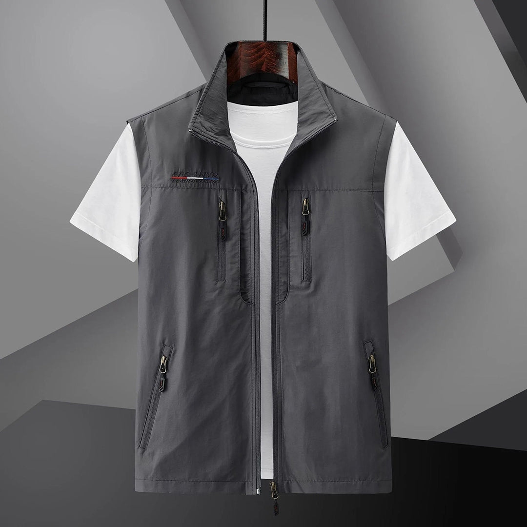 Cargo Vest - Men's Outdoor Tactical Vest Bodywarmer for Summer-Chaps of London-Grey-M-Chaps of London