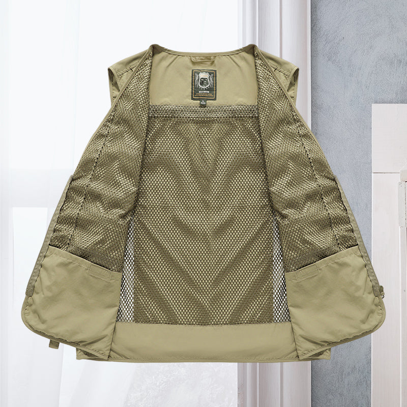 Cargo Vest - Tactical - Zip-Up - Work Vest - Mens Gilet-Men's Cargo Vest-Chaps of London-Chaps of London
