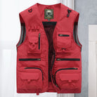 Cargo Vest - Tactical - Zip-Up - Work Vest - Mens Gilet-Men's Cargo Vest-Chaps of London-Red-S-Chaps of London
