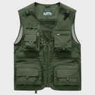 Cargo Vest | Zip-Up | Pockets | Cargo Gilet | Men's Gilet-Chaps of London-Army Green-S-Chaps of London
