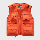 Cargo Vest | Zip-Up | Pockets | Cargo Gilet | Men's Gilet-Chaps of London-Orange-S-Chaps of London