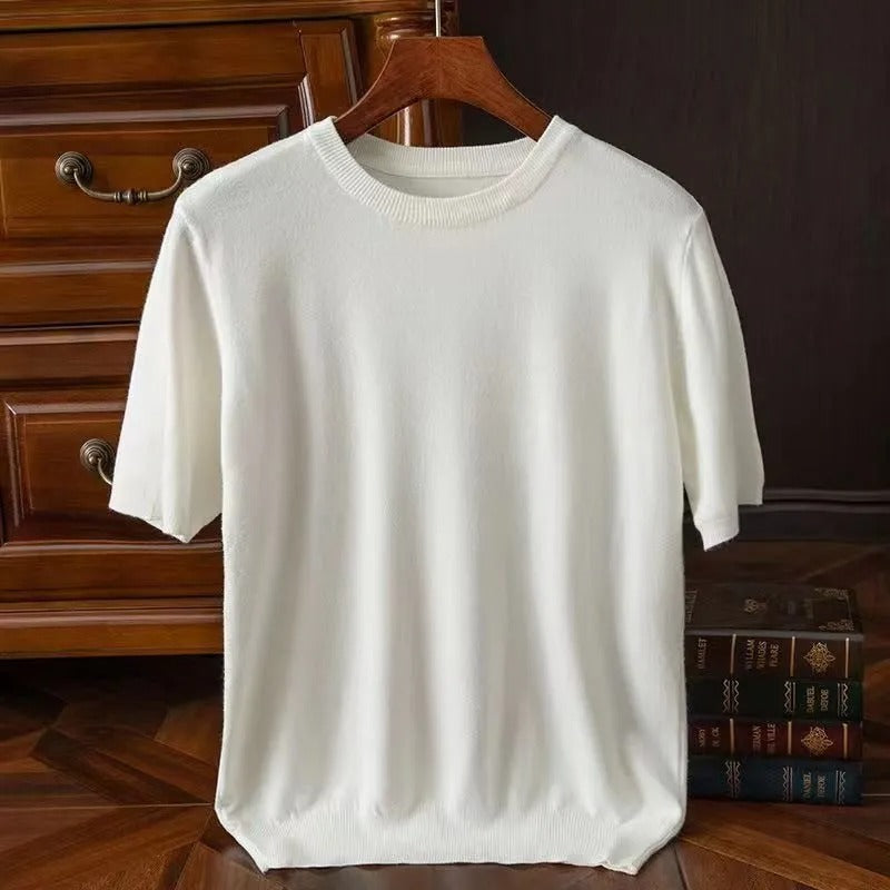 Cashmere Clothes White T Cashmere Cashmere Tee Knitted Short