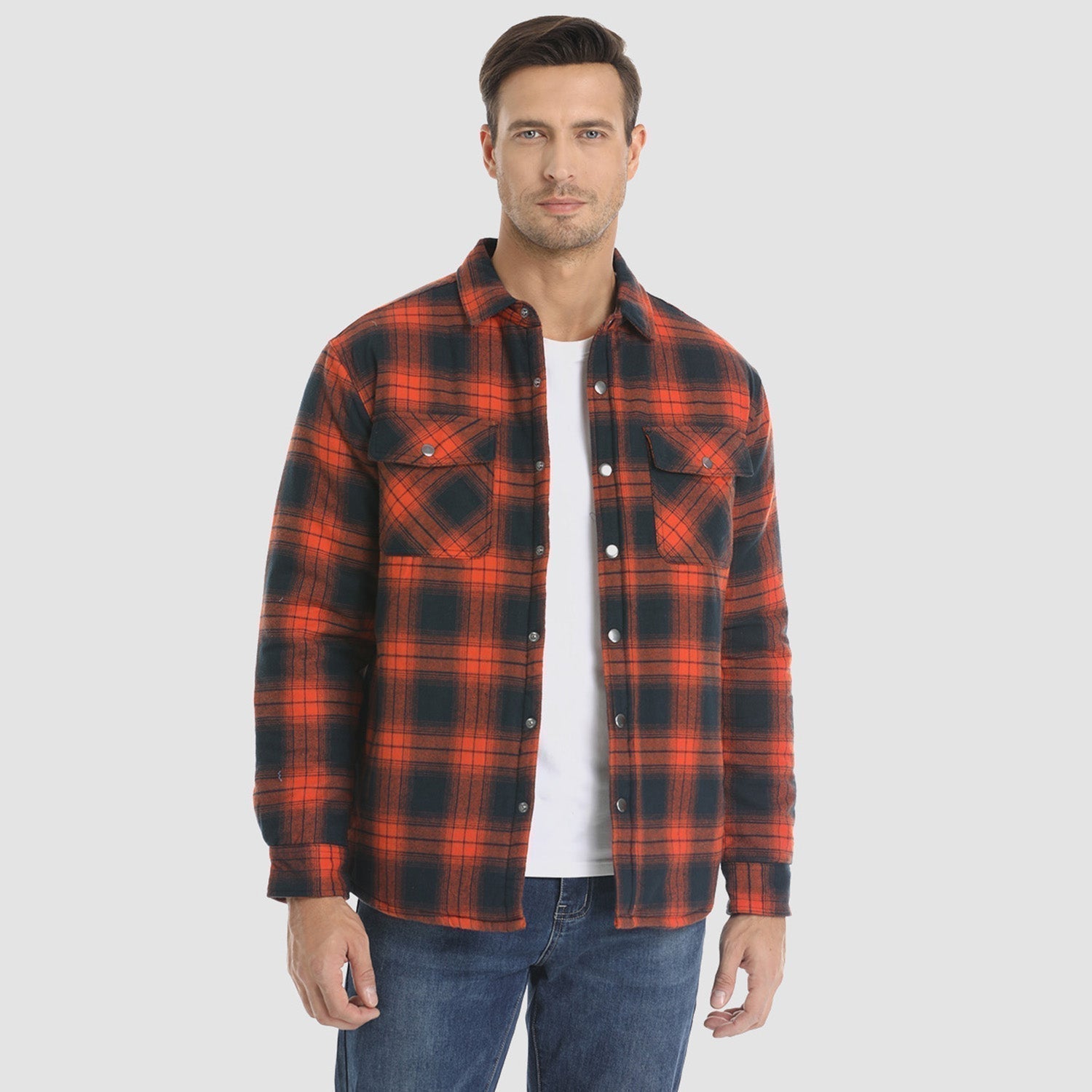 Checkered Jacket | Button-Up | Quilted Liner | Plaid Jacket | Men's Clothing -Chaps of London-Chaps of London