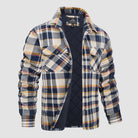 Checkered Jacket | Button-Up | Quilted Liner | Plaid Jacket | Men's Clothing -Chaps of London-Yellow-S-Chaps of London
