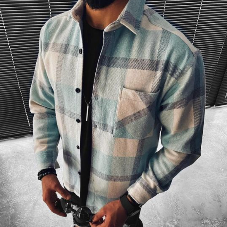 Checkered Shirt - Buttoned - Chest Pocket - Overshirt - Men's Shirt Jacket-T-shirts-Chaps of London-Chaps of London