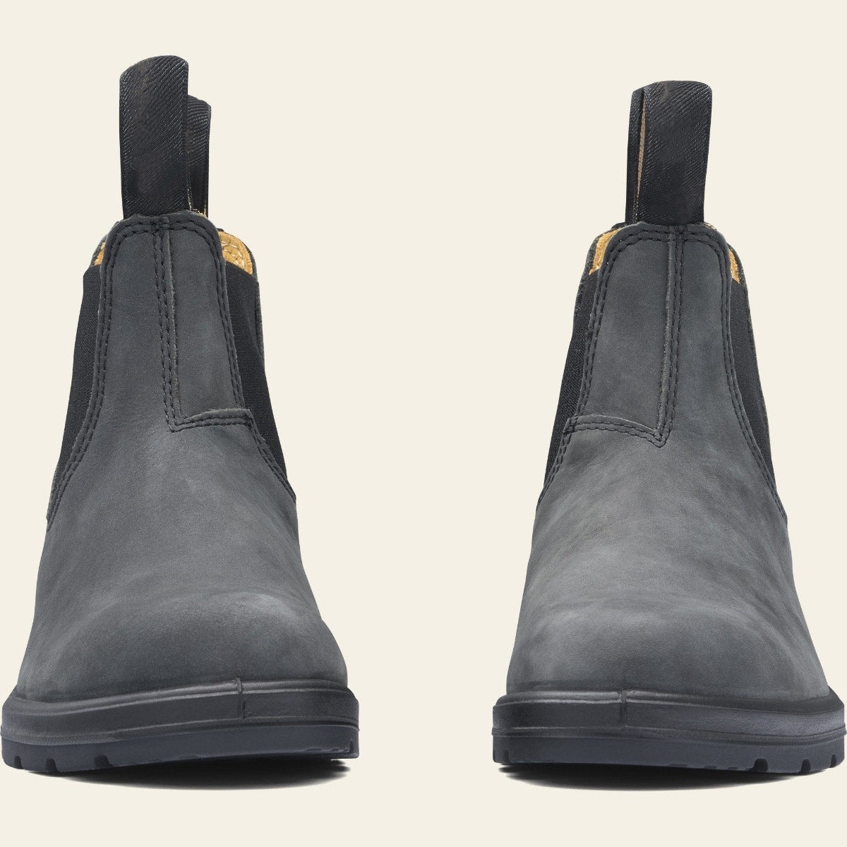 Chelsea Boots - Men's Black Ankle Leather Dealer Boots-Chelsea boots-Chaps of London-Chaps of London