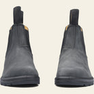 Chelsea Boots - Men's Black Ankle Leather Dealer Boots-Chelsea boots-Chaps of London-Chaps of London