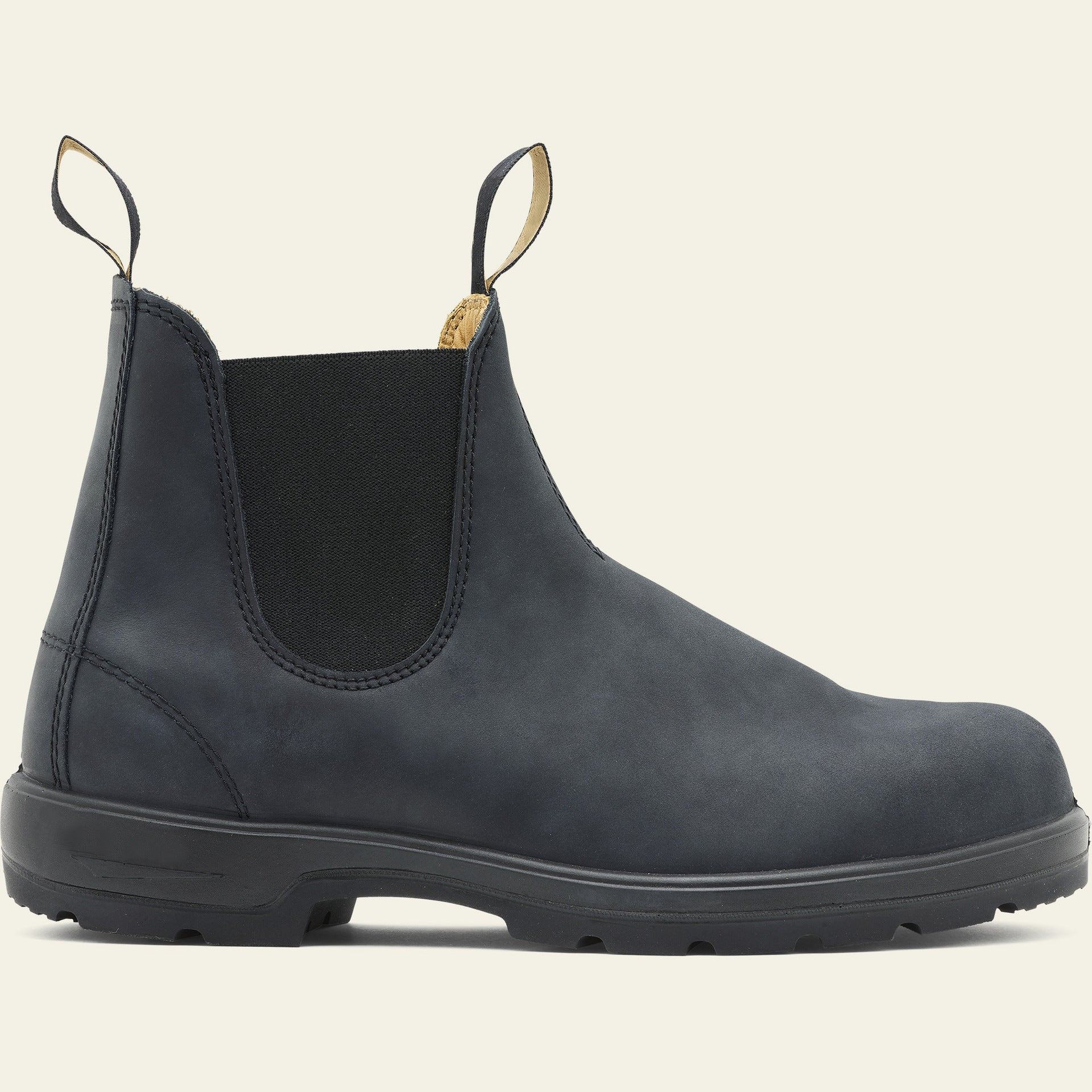 Chelsea Boots - Men's Black Ankle Leather Dealer Boots-Chelsea boots-Chaps of London-Chaps of London