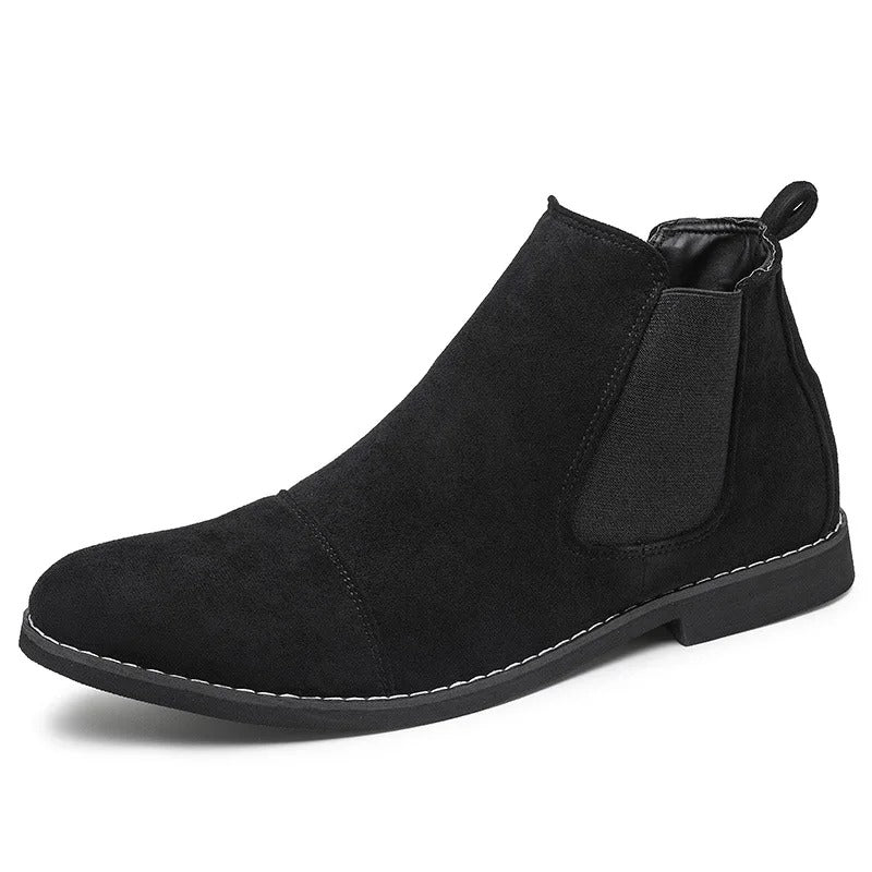 Chelsea Boots | Slip-On | Ankle | Suede Boots | Men's Boots-Men's Shoes-Chaps of London-Black-37-Chaps of London