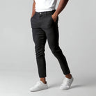 Chino Pants | Elastic Waist | Stretchy | Skinny Chinos | Mens Chinos-Men's Chino Pants-Chaps of London-Black-XS-Chaps of London