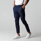 Chino Pants | Elastic Waist | Stretchy | Skinny Chinos | Mens Chinos-Men's Chino Pants-Chaps of London-Navy Blue-XS-Chaps of London