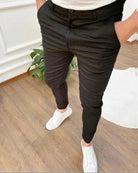 Chino Pants - Slim Fit - Stretch - Skinny Chinos - Men's Trousers-Chaps of London-Black-S-Chaps of London