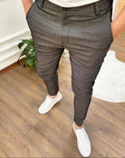 Chino Pants - Slim Fit - Stretch - Skinny Chinos - Men's Trousers-Chaps of London-Dark Gray-S-Chaps of London