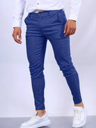 Chinos | Slim Fit | Stretch | Chino Pants | Men's Skinny Chinos-Men’s Chinos-Chaps of London-Blue-XS-Chaps of London
