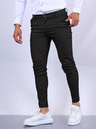Chinos | Slim Fit | Stretch | Chino Pants | Men's Skinny Chinos-Men’s Chinos-Chaps of London-Flower Black-XS-Chaps of London