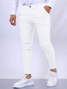 Chinos | Slim Fit | Stretch | Chino Pants | Men's Skinny Chinos-Men’s Chinos-Chaps of London-White-XS-Chaps of London