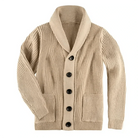 Chunky Cardigan - Warm - Button-Up - Knitted Cardigan - Men's Cardigan-Strickwaren-Chaps of London-Beige-S-Chaps of London