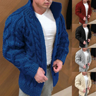 Chunky Cardigan | Warm | Cable Knit | Knitted Cardigan | Men's Cardigan -Chaps of London-Dark Blue-M-Chaps of London