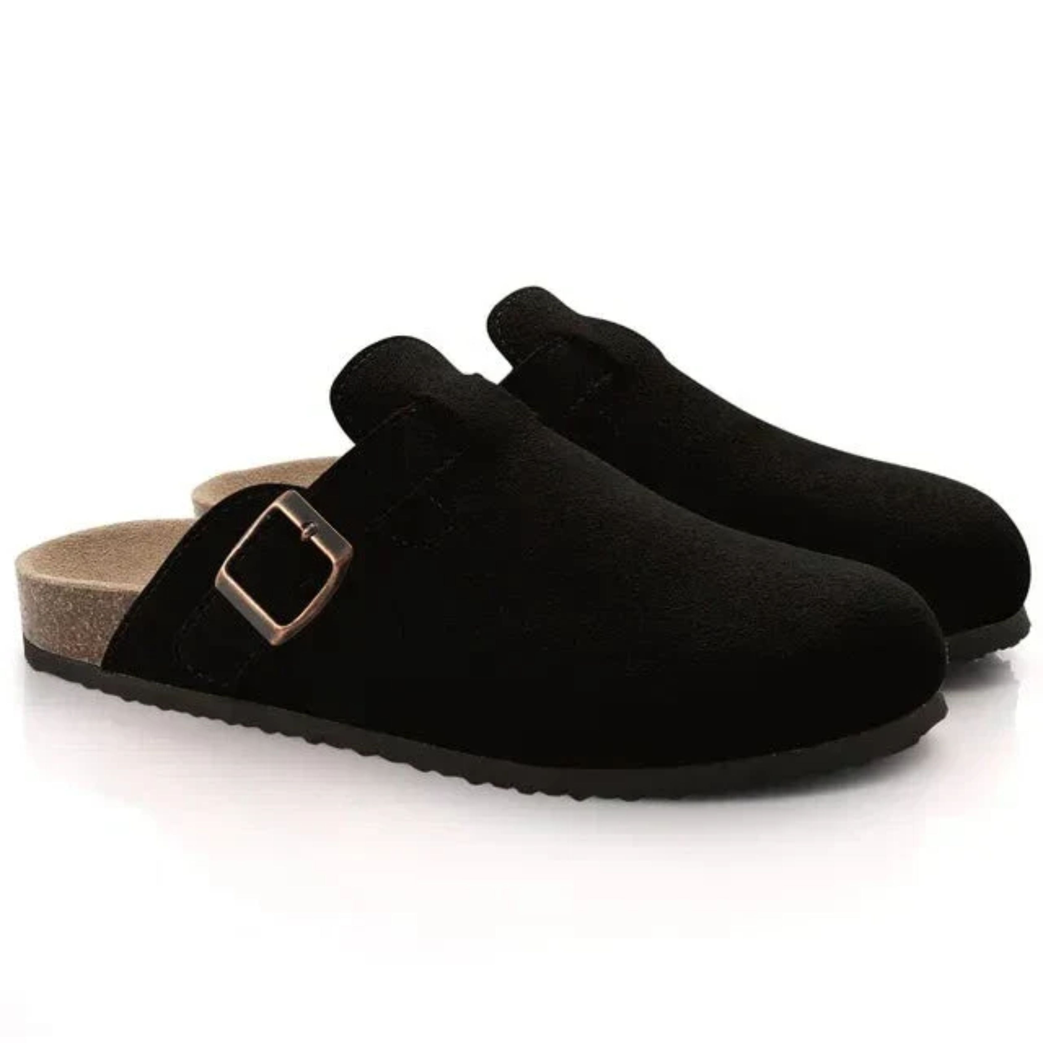 Clogs | Slip-On | Orthopedic | Suede Clogs | Men's Shoes-Loafers-Chaps of London-Black-35-Chaps of London