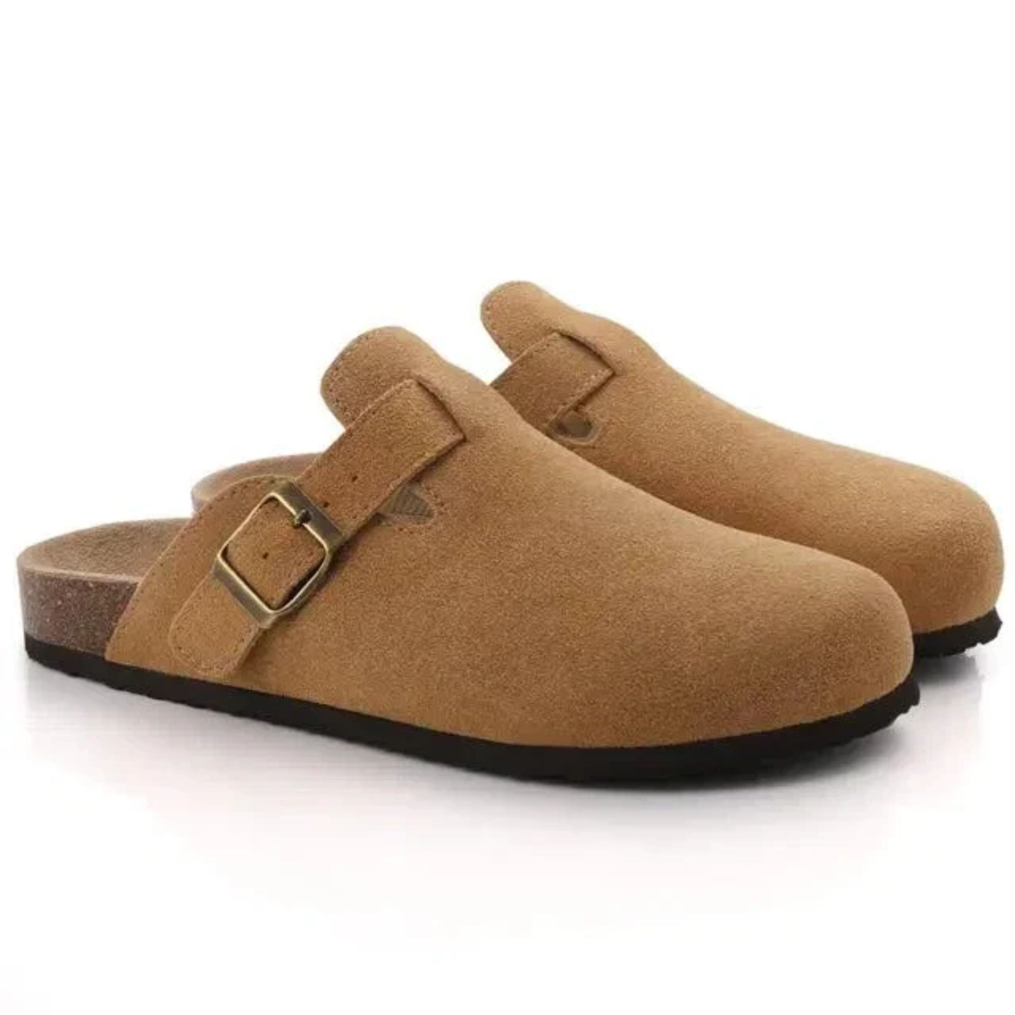 Clogs | Slip-On | Orthopedic | Suede Clogs | Men's Shoes-Loafers-Chaps of London-Brown-35-Chaps of London