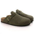 Clogs | Slip-On | Orthopedic | Suede Clogs | Men's Shoes-Loafers-Chaps of London-Green-35-Chaps of London
