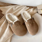 Clogs - Slip-On - Suede - Mule Shoes - Men's Shoes-Sandalen-Chaps of London-Brown Nonwoven Fabric-36-Chaps of London