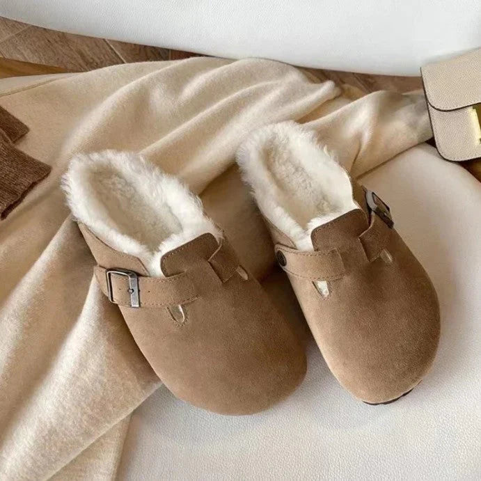 Clogs - Slip-On - Suede - Mule Shoes - Men's Shoes-Sandalen-Chaps of London-Brown Nonwoven Fabric-36-Chaps of London