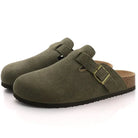 Clogs - Slip-On - Suede - Mule Shoes - Men's Shoes-Sandalen-Chaps of London-Green Brown-36-Chaps of London