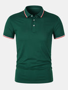 Collared T-Shirt - Slim Fit - Short Sleeve - Polo Shirt - Men's Clothing-Polo man-Chaps Herrenmode-Green-S-Chaps of London