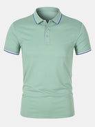 Collared T-Shirt - Slim Fit - Short Sleeve - Polo Shirt - Men's Clothing-Polo man-Chaps Herrenmode-Light Green-S-Chaps of London