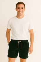 Cord Shorts - Elastic Waist - Loose Fit - Summer Shorts - Men's Corduroy Shorts-Shorts-Chaps of London-Chaps of London